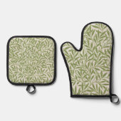 Pattern of green leafy branches  ofenhandschuh & Topflappen-Set (Vorderseite)