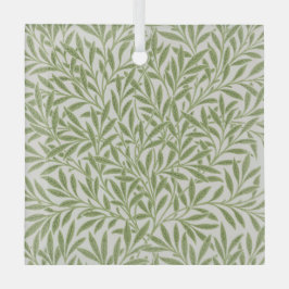 Pattern of green leafy branches  ornament aus glas