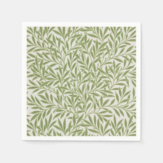 Pattern of green leafy branches  serviette (Vorderseite)