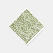 Pattern of green leafy branches  serviette (Ecke)