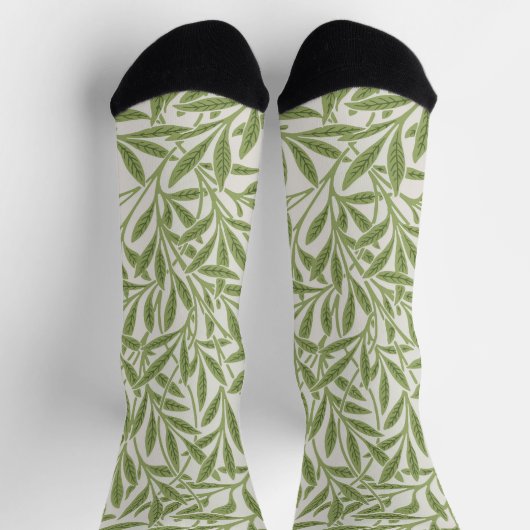 Pattern of green leafy branches  socken (Oben)