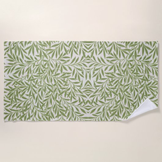 Pattern of green leafy branches strandtuch (Vorderseite)