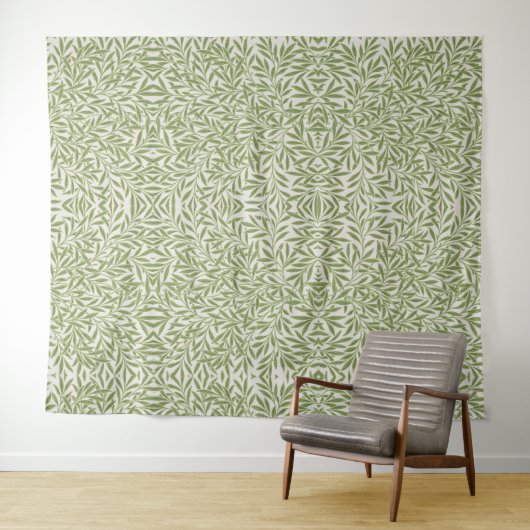 Pattern of green leafy branches  wandteppich (Beispiel (Horizontal))