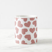 Pattern of Hearts Stylish Modern White Red Chic  Kaffeetasse (Mittel)