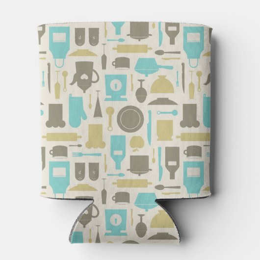 Pattern Of Kitchen Tools Dosenkühler (Rückseite)