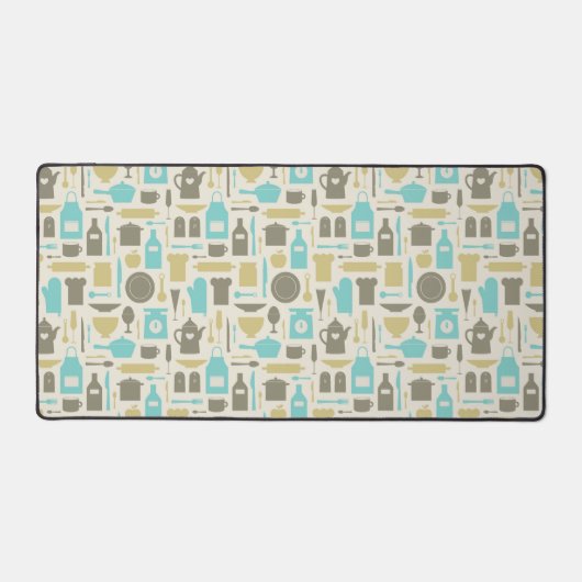 Pattern Of Kitchen Tools Schreibtischunterlage (Vorderseite)