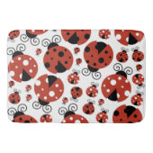 Pattern of Ladybugs, Cute Ladybugs, Red Ladybugs Badematte (Vorderseite)