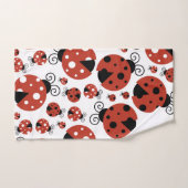 Pattern of Ladybugs, Cute Ladybugs, Red Ladybugs Badhandtuch Set (Handtuch)