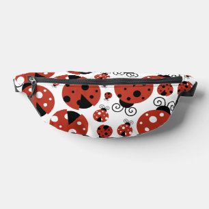 Pattern of Ladybugs, Cute Ladybugs, Red Ladybugs Bauchtasche
