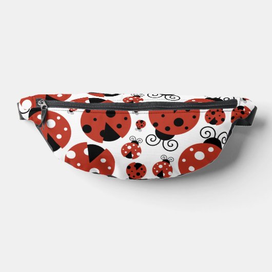 Pattern of Ladybugs, Cute Ladybugs, Red Ladybugs Bauchtasche (Ablage )