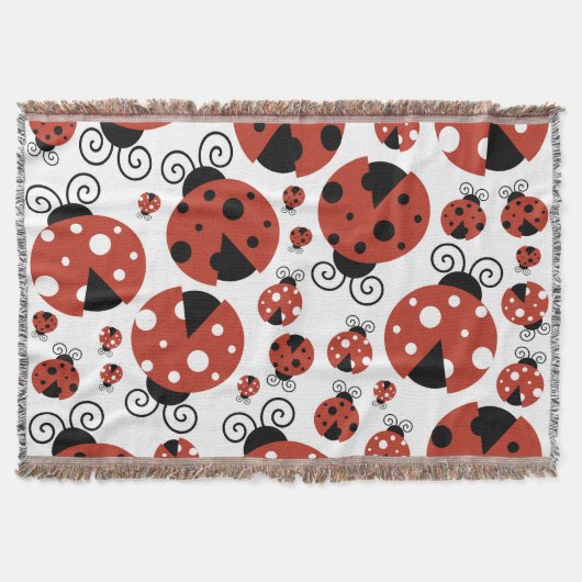 Pattern of Ladybugs, Cute Ladybugs, Red Ladybugs Decke (Vorderseite)