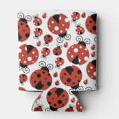 Pattern of Ladybugs, Cute Ladybugs, Red Ladybugs Dosenkühler (Rückseite)