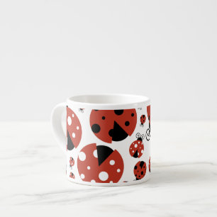 Pattern of Ladybugs, Cute Ladybugs, Red Ladybugs Espressotasse