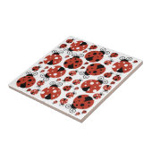 Pattern of Ladybugs, Cute Ladybugs, Red Ladybugs Fliese (Seite)