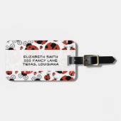 Pattern of Ladybugs, Cute Ladybugs, Red Ladybugs Gepäckanhänger (Vorderseite horizontal)