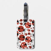 Pattern of Ladybugs, Cute Ladybugs, Red Ladybugs Gepäckanhänger (Rückseite vertikal)