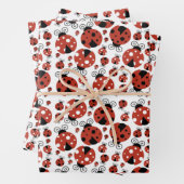 Pattern of Ladybugs, Cute Ladybugs, Red Ladybugs Geschenkpapier Set (Beispiel)