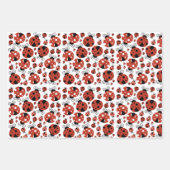 Pattern of Ladybugs, Cute Ladybugs, Red Ladybugs Geschenkpapier Set (Vorderseite 3)
