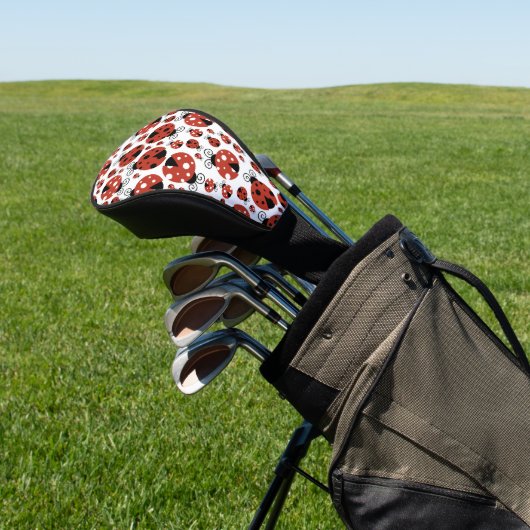 Pattern of Ladybugs, Cute Ladybugs, Red Ladybugs Golf Headcover (In SItu)