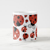 Pattern of Ladybugs, Cute Ladybugs, Red Ladybugs Jumbo-Tasse (Vorderseite)