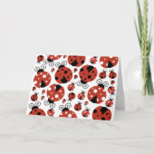 Pattern of Ladybugs, Cute Ladybugs, Red Ladybugs Karte (Vorderseite)