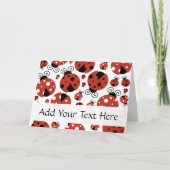 Pattern of Ladybugs, Cute Ladybugs, Red Ladybugs Karte (Vorderseite)