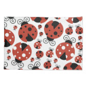 Pattern of Ladybugs, Cute Ladybugs, Red Ladybugs Kissenbezug (Rückseite)