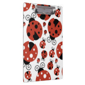 Pattern of Ladybugs, Cute Ladybugs, Red Ladybugs Klemmbrett (Rechts)