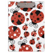 Pattern of Ladybugs, Cute Ladybugs, Red Ladybugs Klemmbrett (Vorderseite)