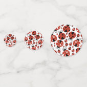 Pattern of Ladybugs, Cute Ladybugs, Red Ladybugs Konfetti (Vorderseiten)