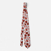 Pattern of Ladybugs, Cute Ladybugs, Red Ladybugs Krawatte (Rückseite)