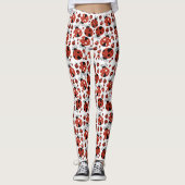 Pattern of Ladybugs, Cute Ladybugs, Red Ladybugs Leggings (Vorderseite)