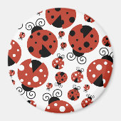 Pattern of Ladybugs, Cute Ladybugs, Red Ladybugs Magnet (Vorne)