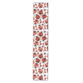Pattern of Ladybugs, Cute Ladybugs, Red Ladybugs Mittelgroßer Tischläufer (Vorderseite)