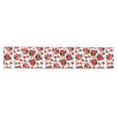 Pattern of Ladybugs, Cute Ladybugs, Red Ladybugs Mittelgroßer Tischläufer (Horizontal)