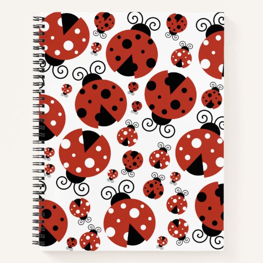 Pattern of Ladybugs, Cute Ladybugs, Red Ladybugs Notizblock (Vorderseite)