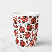 Pattern of Ladybugs, Cute Ladybugs, Red Ladybugs Pappbecher (Links)