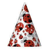 Pattern of Ladybugs, Cute Ladybugs, Red Ladybugs Partyhütchen (Links)