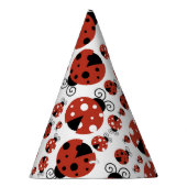 Pattern of Ladybugs, Cute Ladybugs, Red Ladybugs Partyhütchen (Rechts)