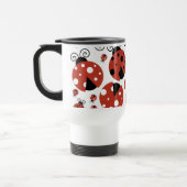 Pattern of Ladybugs, Cute Ladybugs, Red Ladybugs Reisebecher (Links)