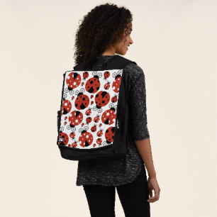 Pattern of Ladybugs, Cute Ladybugs, Red Ladybugs Rucksack