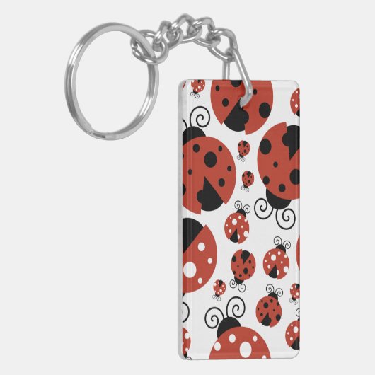 Pattern of Ladybugs, Cute Ladybugs, Red Ladybugs Schlüsselanhänger (Vorderseite links)
