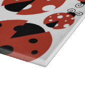 Pattern of Ladybugs, Cute Ladybugs, Red Ladybugs Schneidebrett (Ecke)
