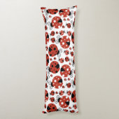 Pattern of Ladybugs, Cute Ladybugs, Red Ladybugs Seitenschläferkissen (Rückseite (Vertikal))