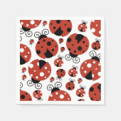 Pattern of Ladybugs, Cute Ladybugs, Red Ladybugs Serviette (Vorderseite)