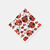 Pattern of Ladybugs, Cute Ladybugs, Red Ladybugs Serviette (Ecke)