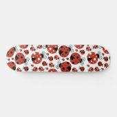 Pattern of Ladybugs, Cute Ladybugs, Red Ladybugs Skateboard (Horizontal)