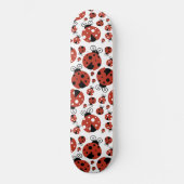 Pattern of Ladybugs, Cute Ladybugs, Red Ladybugs Skateboard (Vorderseite)