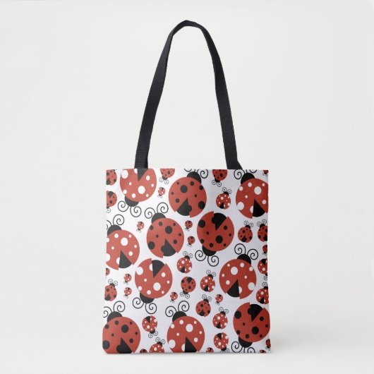Pattern of Ladybugs, Cute Ladybugs, Red Ladybugs Tasche (Vorderseite)