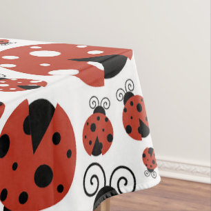 Pattern of Ladybugs, Cute Ladybugs, Red Ladybugs Tischdecke